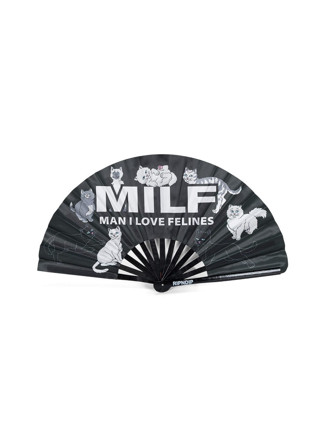 Man I Love Felines Fan Black