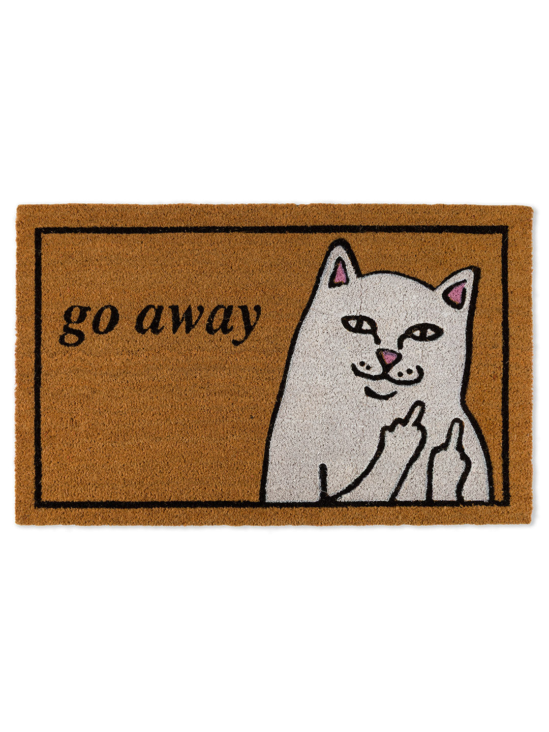 Go Away Door Mat Brown