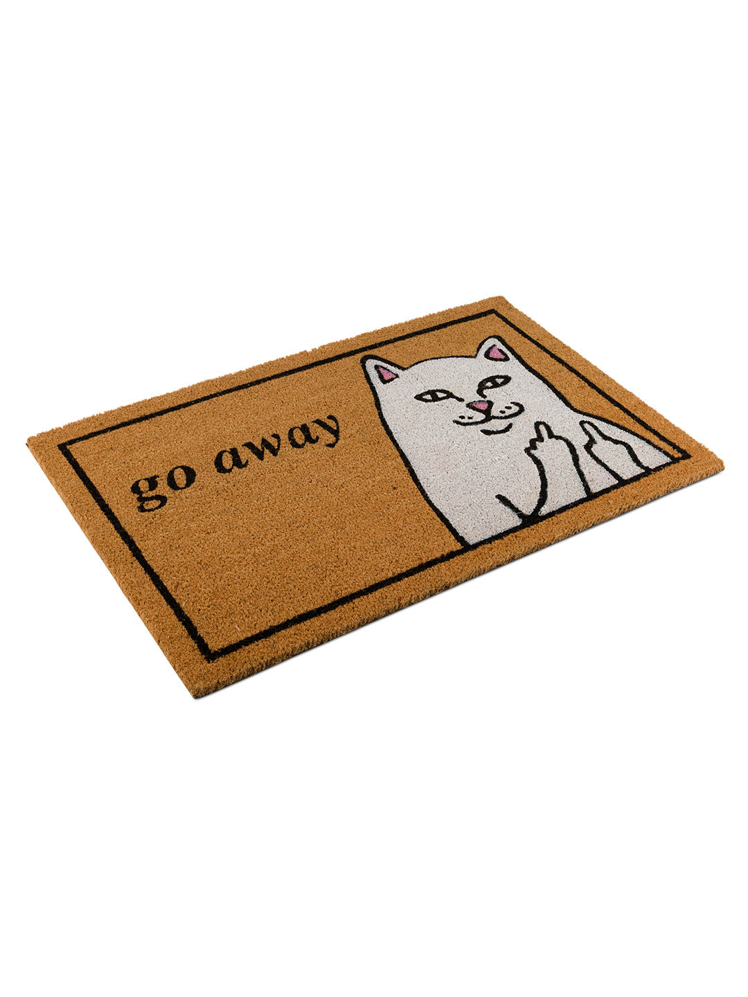 Go Away Door Mat Brown