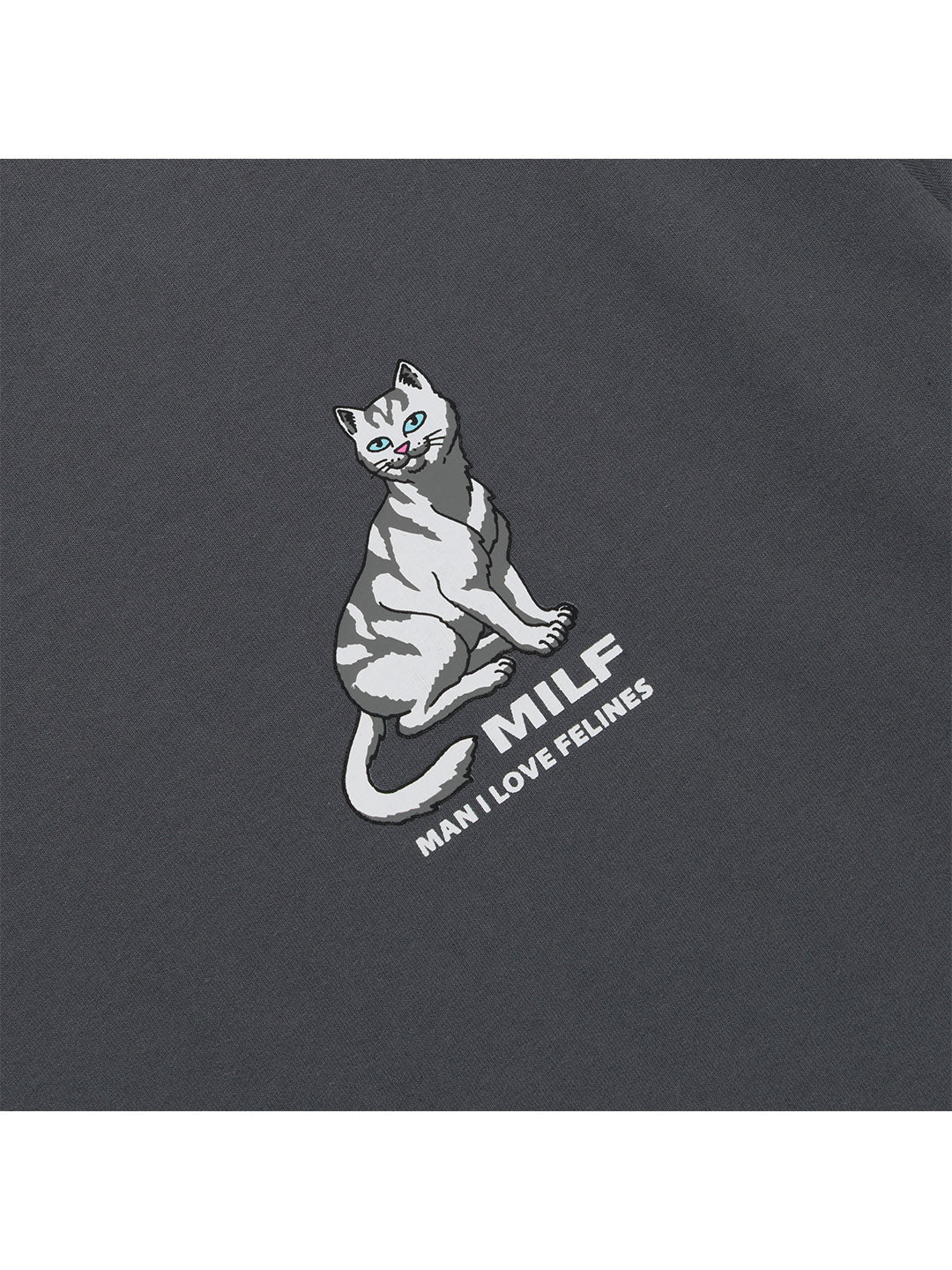 Man I Love Felines Tee Black Contrast