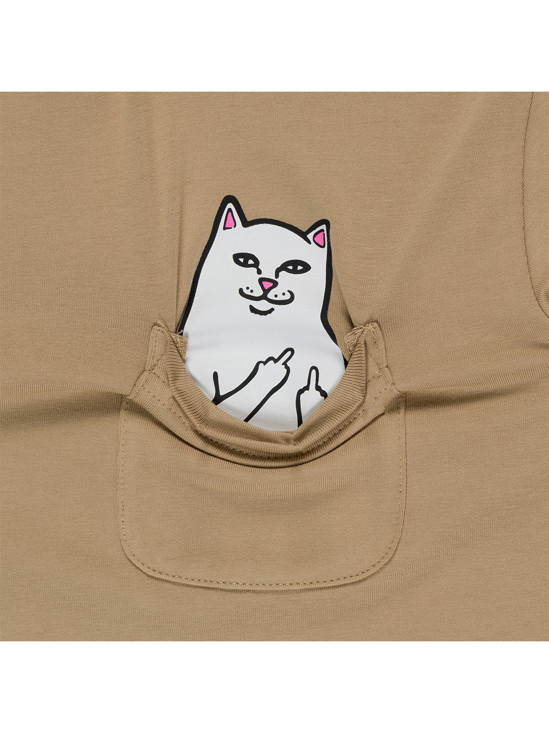 Nermal Cropped Pocket Tee Brown
