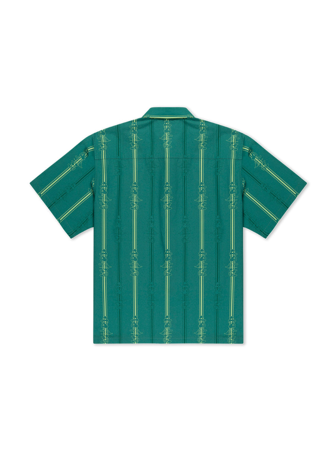 Melted Striped Button Up Turquoise