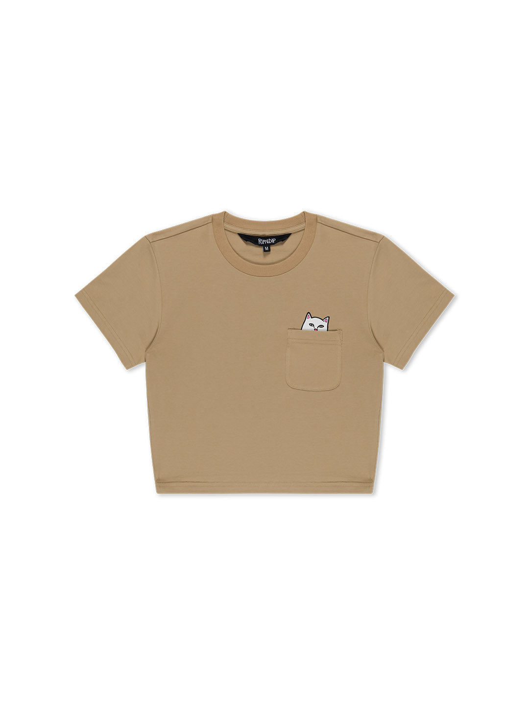 Nermal Cropped Pocket Tee Brown