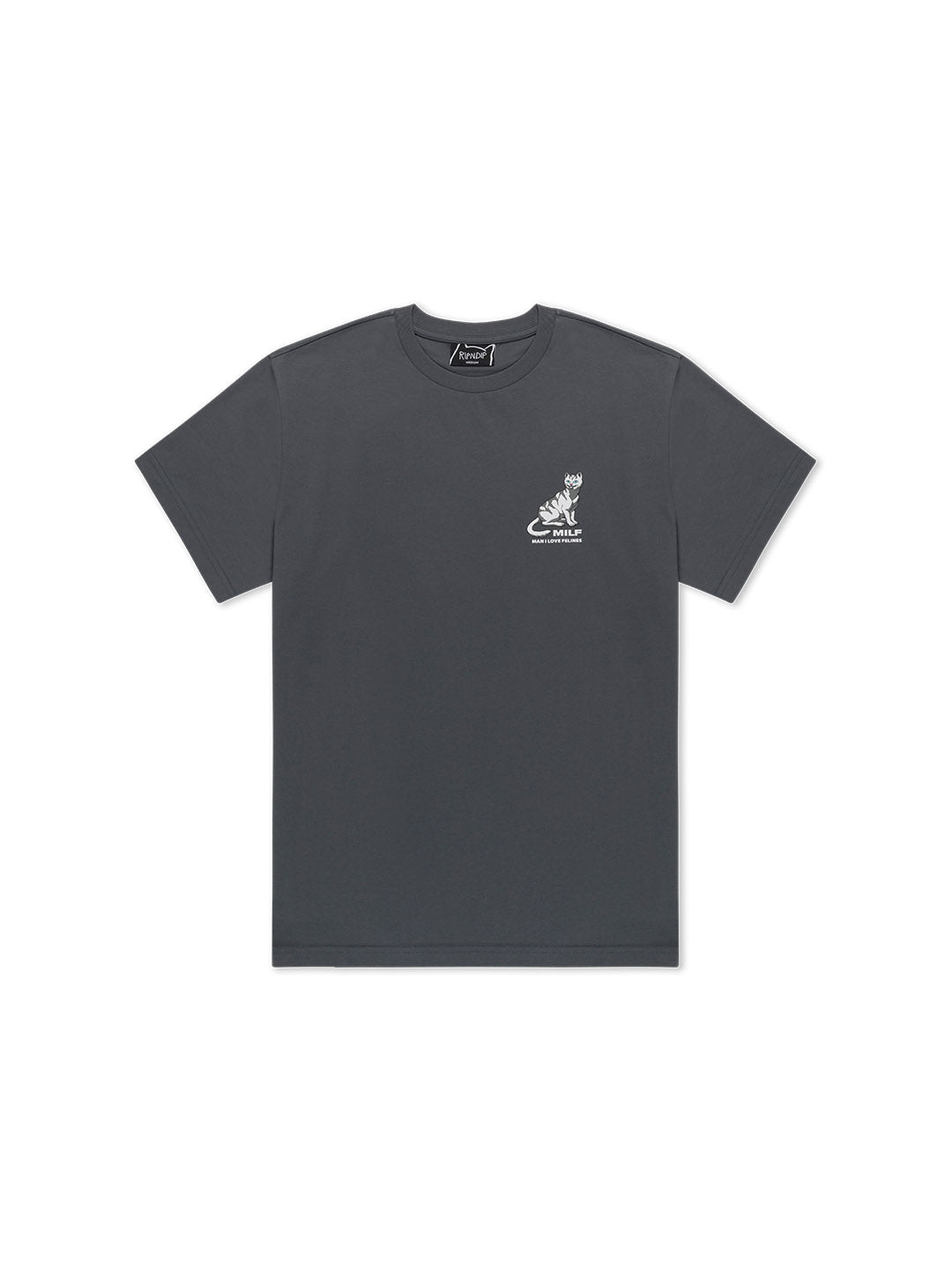 Man I Love Felines Tee Black Contrast