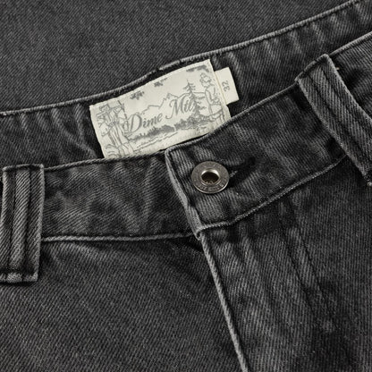 DIME CARPENTER DENIM SHORTS BLACK