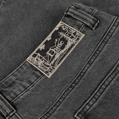 DIME CARPENTER DENIM SHORTS BLACK