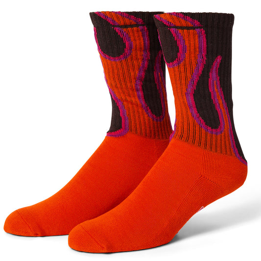 HUF EXHAUST CREW SOCK BROWN