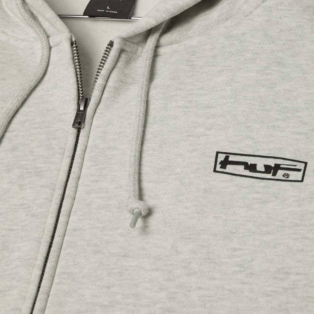 HUF STRETCH FZ HOODIE GREY