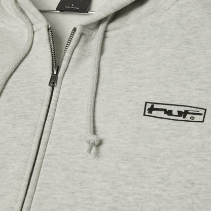 HUF STRETCH FZ HOODIE GREY