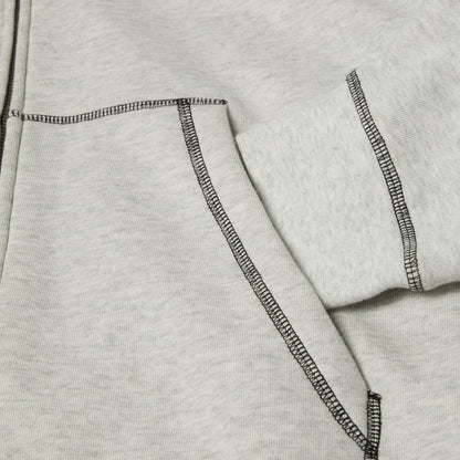 HUF STRETCH FZ HOODIE GREY