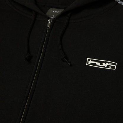 HUF STRETCH FZ HOODIE BLACK
