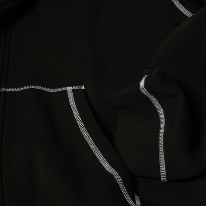 HUF STRETCH FZ HOODIE BLACK