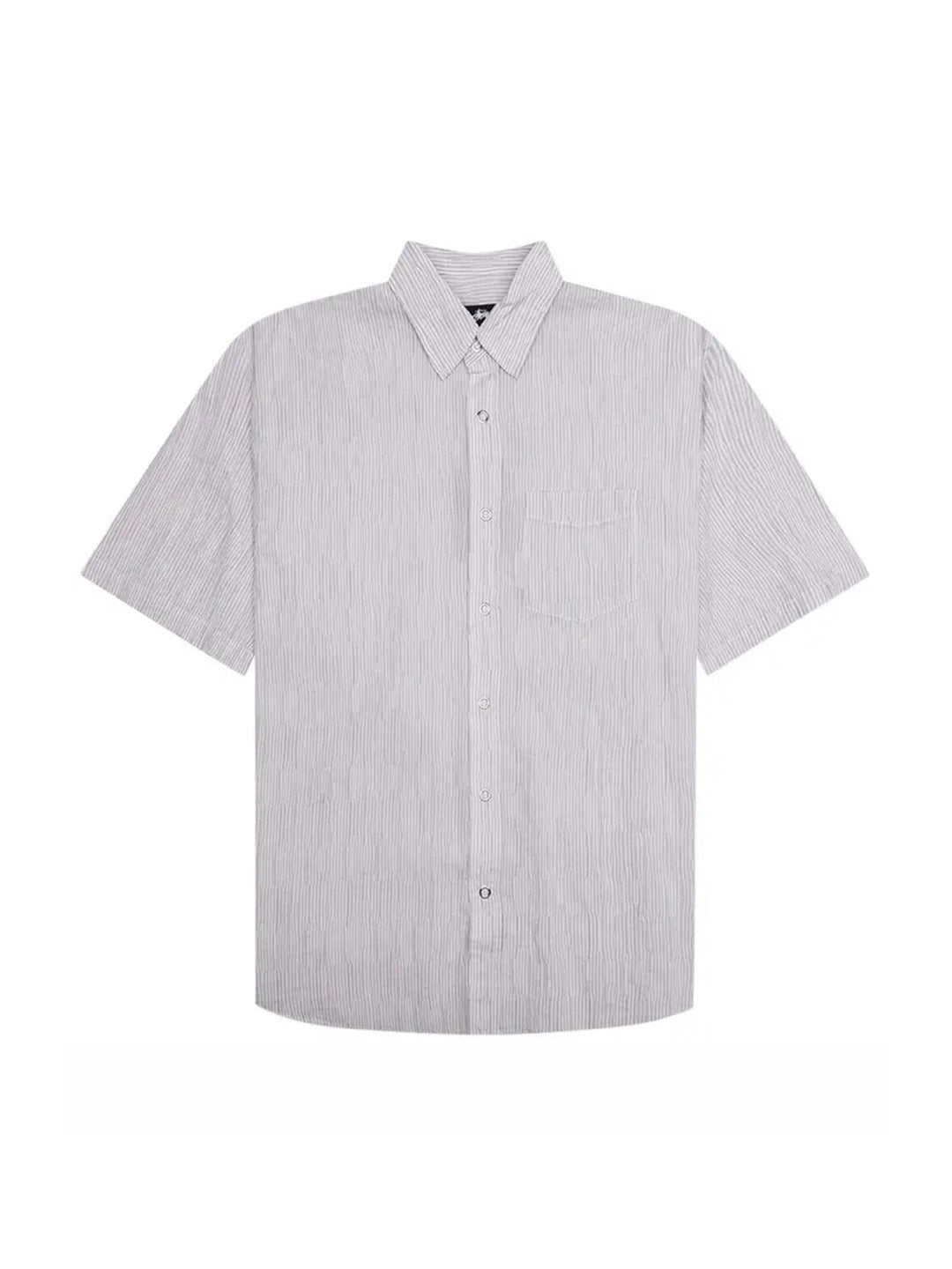 Wavy Striped Shirt Blue