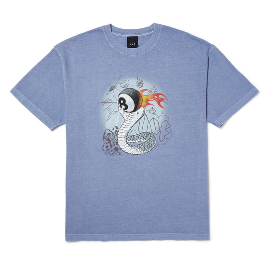 HUF COBRA-BALLER WASHED TEE PURPLE