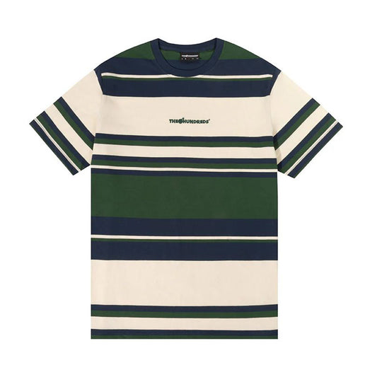 THE HUNDREDS STONE STRIPE TEE DARK GREEN