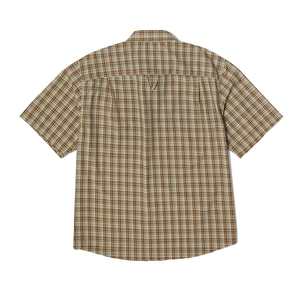 HUF H STAR PLAID SHIRT KHAKI