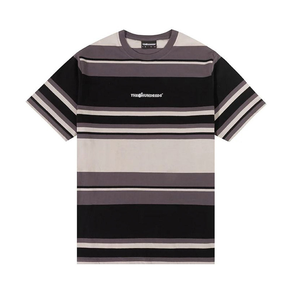 THE HUNDREDS STONE STRIPE TEE BLACK