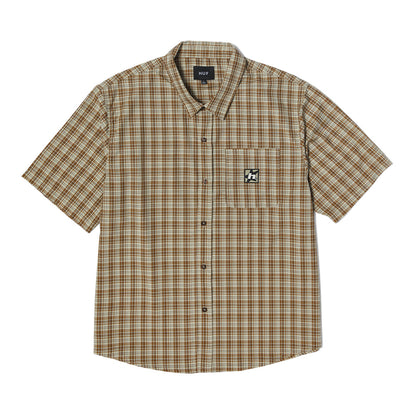 HUF H STAR PLAID SHIRT KHAKI