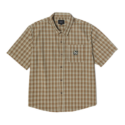 HUF H STAR PLAID SHIRT KHAKI