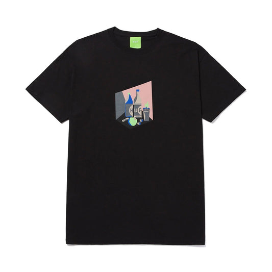 HUF STILL LIFE NUMBER 420 TEE BLACK