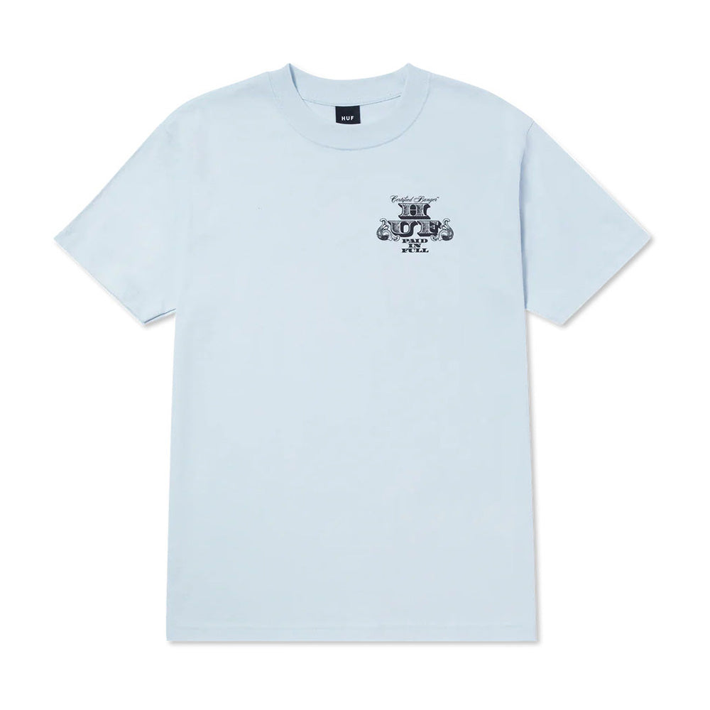 HUF PAID IN FULL TEE LIGHT BLUE