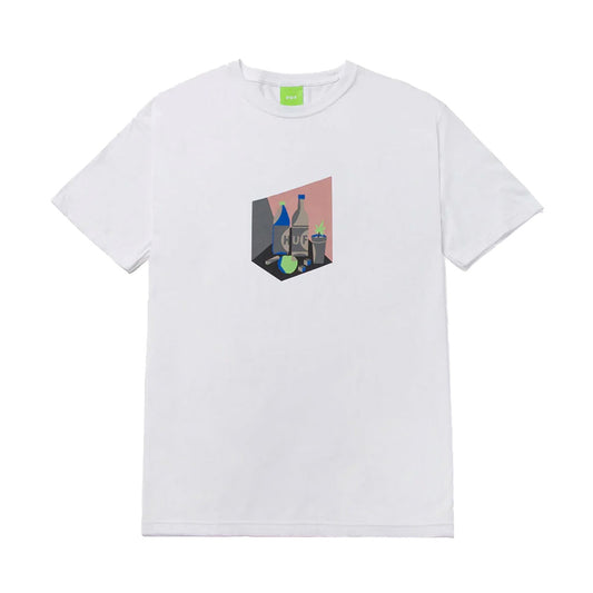 HUF STILL LIFE NUMBER 420 TEE WHITE