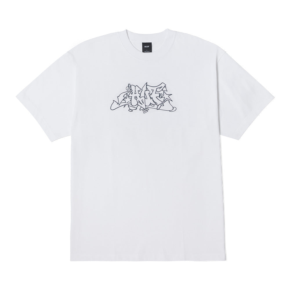 HUF OUTLINE TEE WHITE