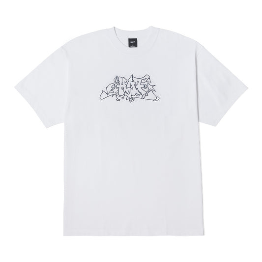 HUF OUTLINE TEE WHITE