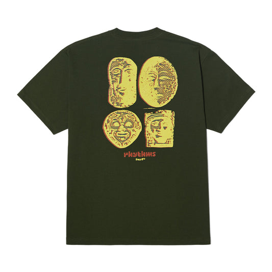 HUF RHYTHMS TEE DARK GREEN