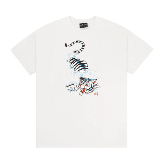 THE HUNDREDS SWIMMING TIGER TEE WHITE