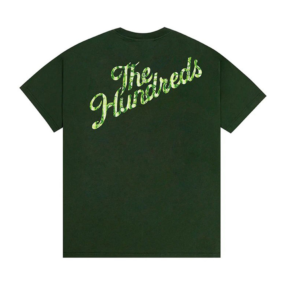 THE HUNDREDS SNAKE SLANT TEE GREEN