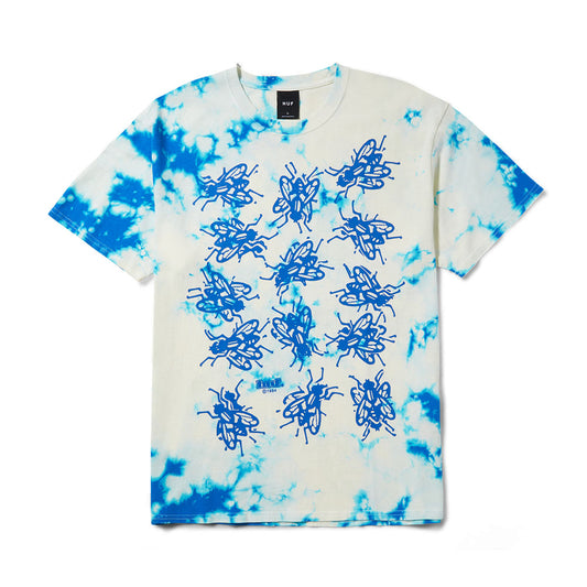 HUF FLY SITUATION TIEDYE TEE WHITE