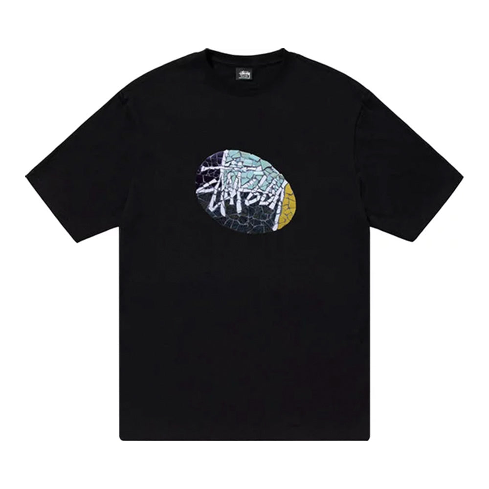 STUSSY MOSAIC TEE BLACK