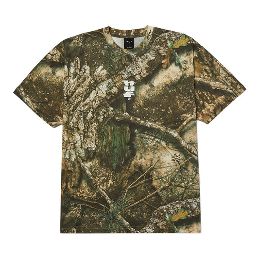 HUF X REALTREE MEGABLAST TEE GREEN CAMO