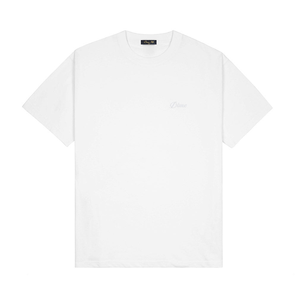DIME CURSIVE SMALL LOGO TEE WHITE