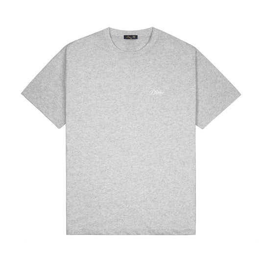 DIME CURSIVE SMALL LOGO TEE GREY