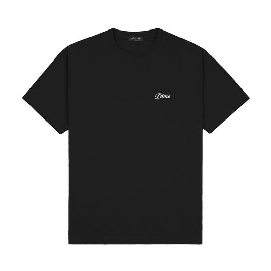 DIME CURSIVE SMALL LOGO TEE BLACK