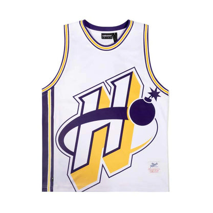 THE HUNDREDS BLOCK BASKETBALL JERSEY WHITE