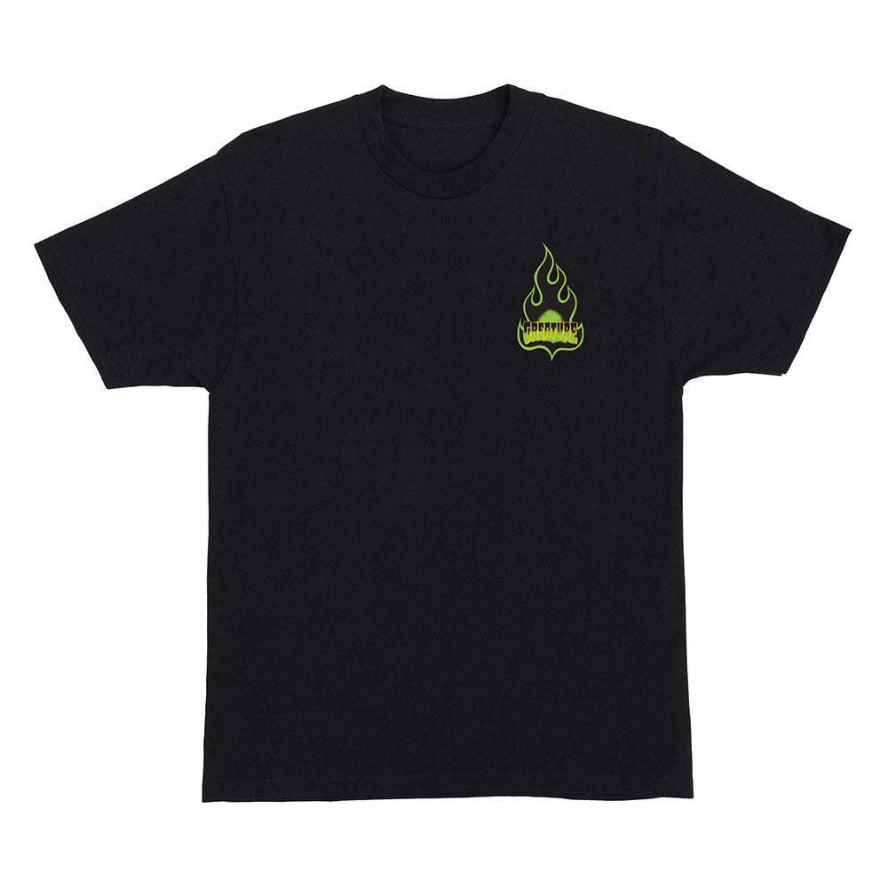 CREATURE LOGO FLAME HW TEE BLACK
