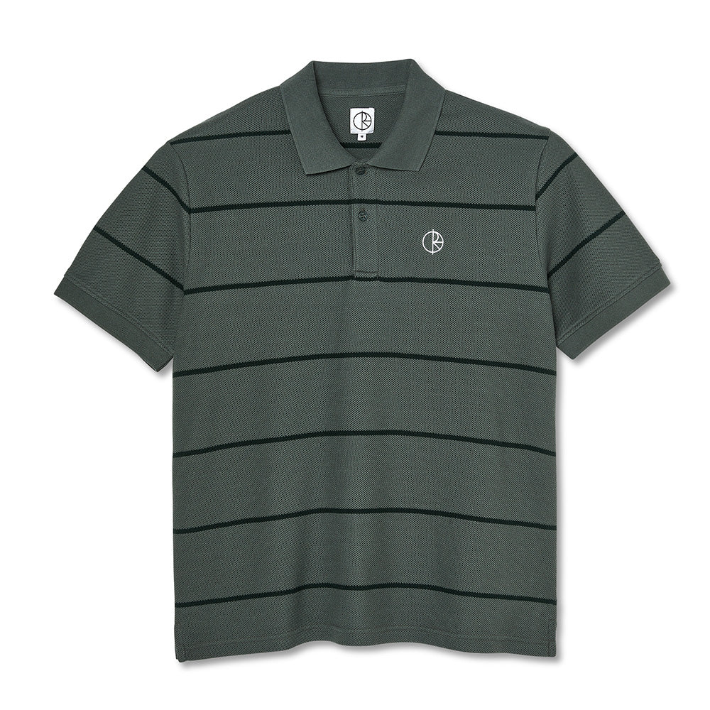 POLAR STRIPE POLO SHIRT GREY