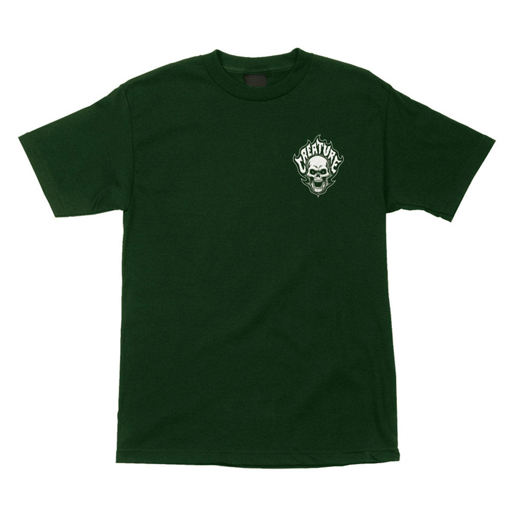 CREATURE BONEHEAD FLAME HW TEE DARK GREEN