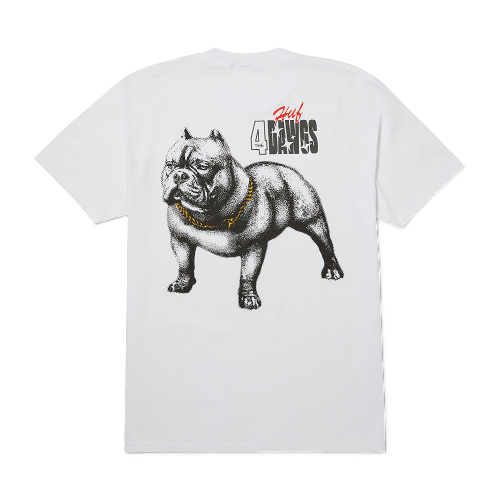HUF 4 THE DAWGS TEE WHITE
