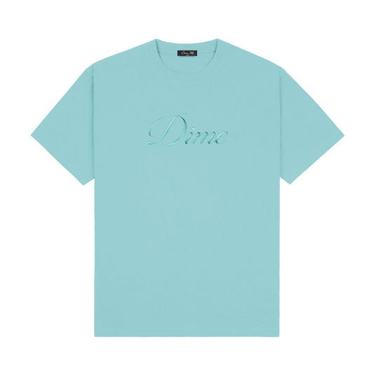 DIME CURSIVE TEE TURQUOISE