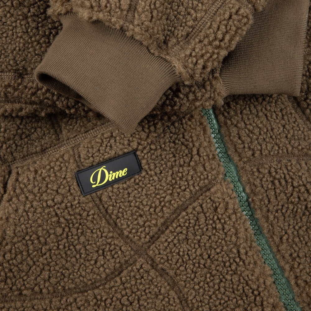 DIME COVERSTICH SHERPA FLEECE  BROWN