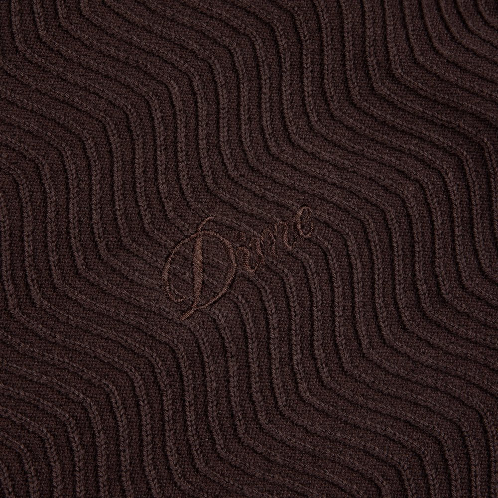 DIME WAVE CABLE KNIT BROWN