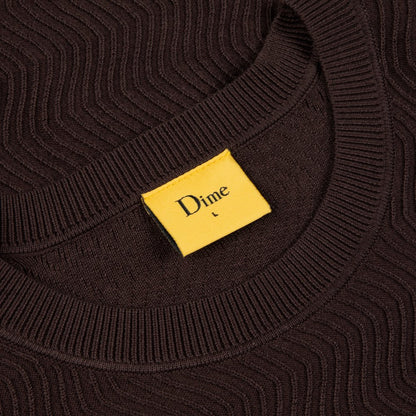 DIME WAVE CABLE KNIT BROWN