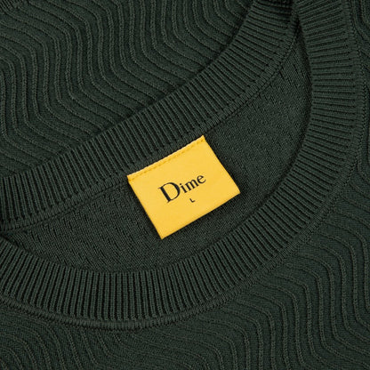 DIME WAVE CABLE KNIT DARK GREEN