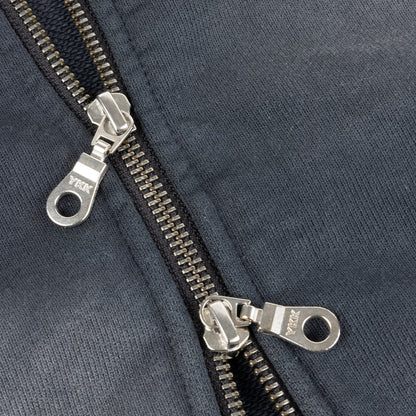 DIME CROPPED ZIP HOODIE BLACK