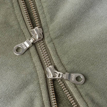 DIME CROPPED ZIP HOODIE OLIVE
