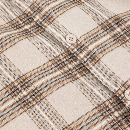 DIME PLAID FLANNEL SHIRT CREAM